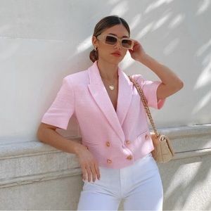 Zara cropped blazer